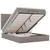 vidaXL Ottoman bed met matras en LED's 140x200cm stof taupe