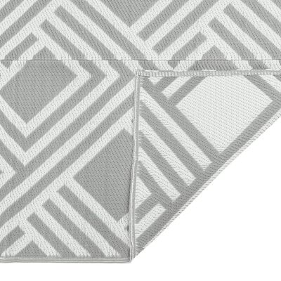 vidaXL Buitenkleed 80x250 cm polypropeen grijs