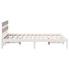 vidaXL Bedframe met hoofdeinde Wit 120 x 190 cm Massief grenenhout
