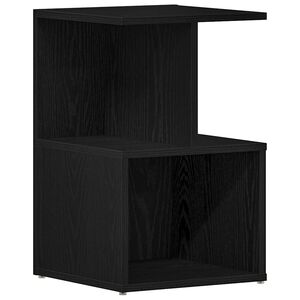 vidaXL Nachtkastje Zwart Eiken 35 x 35 x 55 cm Bewerkt hout