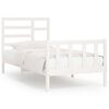 vidaXL Bedframe zonder matras massief grenenhout wit 90x200 cm