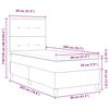 vidaXL Boxspring bed met matras met LED Taupe 80 x 200 cm Stof