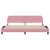 vidaXL Bedframe "Dover" fluweel roze 200x200 cm