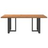 vidaXL Eettafel rechthoekig 200x100x74 cm massief eikenhout lichtbruin