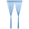 vidaXL Gordijn macram&eacute; 140x240 cm katoen blauw