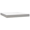 vidaXL Boxspring met matras en LED stof lichtgrijs 160x200 cm