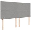 vidaXL Boxspring met matras stof lichtgrijs 180x200 cm