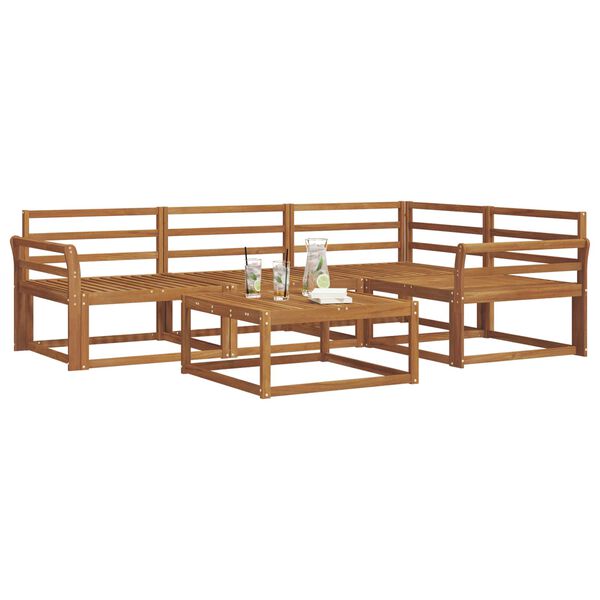 vidaXL Buiten bankenset 5 pcs Naturel Massief Acaciahout