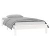 vidaXL Bedframe LED massief hout wit 100x200 cm