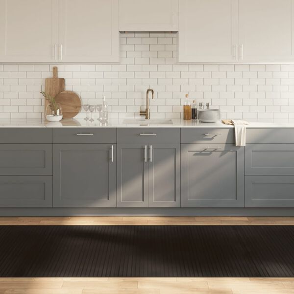 vidaXL Vloerkleed rechthoekig 100x400 cm bamboe donkerbruin