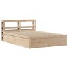 vidaXL Bedframe met hoofdbord massief grenenhout 160x200 cm
