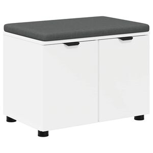 vidaXL Halbank Wit 60 x 38 x 46 cm Ge&iuml;ndustrialiseerd hout en stof