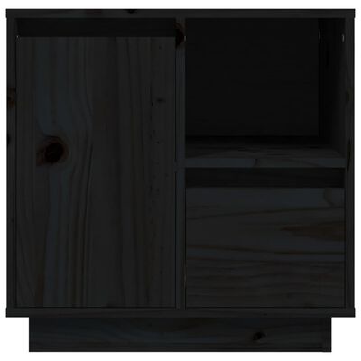 vidaXL Nachtkastjes 2 st 50x34x50 cm massief grenenhout zwart