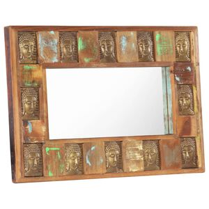 vidaXL Spiegel boeddha 80x50 cm massief gerecycled hout