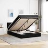 vidaXL Ottoman bed met matras en LED's 140x200cm fluweel zwart