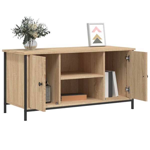 vidaXL Tv-meubel 100x40x50 cm bewerkt hout sonoma eikenkleurig