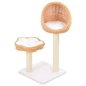 vidaXL Kattenkrabpaal met sisal krabpaal natuurlijk wilgenhout