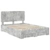 vidaXL Bedframe met hoofdeinde Beton Grijs 150 x 200 cm Bewerkt hout