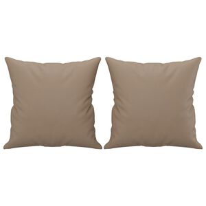 vidaXL Sierkussens 2 st 40x40 cm kunstleer cappuccino
