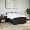 vidaXL Boxspring met matras stof zwart 160x200 cm