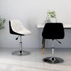 vidaXL Eetkamerstoelen draaibaar 2 st kunstleer wit en zwart