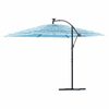 vidaXL Parasol met stalen paal 290x290x238 cm blauw