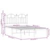 vidaXL Bedframe met hoofdbord metaal zwart 120x200 cm