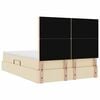 vidaXL Opslag bed met matras met matras Cr&egrave;me 140 x 200 cm Polyester
