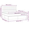 vidaXL Boxspring met matras stof donkerbruin 180x200 cm