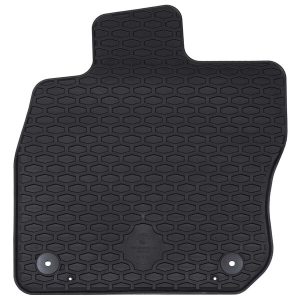 vidaXL Autobodemmat 4 pcs Zwart Rubber