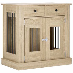 vidaXL Hond Bench Meubel Sonoma Eiken 80 x 47,5 x 80 cm Bewerkt hout