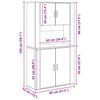 vidaXL Hoge kast Oudhout 80 x 33 x 150 cm Bewerkt hout
