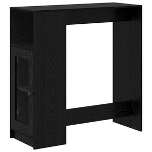 vidaXL Bartafel 101 x 40 x 103,5 cm Bewerkt hout Zwart Eiken
