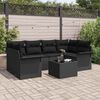 vidaXL Tuin Sofa Set 7 pcs Zwart Poly riet