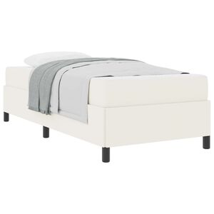 vidaXL Bedframe met matras Cr&egrave;me 80 x 200 cm Stof