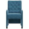 vidaXL Dining Stoelen met Wielen 2 pcs Blauw 58 x 67 x 97 cm Fluweel