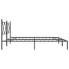 vidaXL Bedframe met hoofdbord metaal zwart 183x213 cm