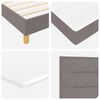 vidaXL Boxspringbed met matras Taupe 200 x 180 cm Polyester