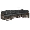 vidaXL Tuinbankenset 7 st Grijs en Donkergrijs poly rattan