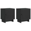 vidaXL Nachtkastje 2 pcs Zwart 43 x 34,5 x 50 cm Bewerkt hout
