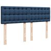 vidaXL Boxspring met matras stof blauw 140x190 cm