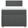 vidaXL Boxspring met matras stof donkergrijs 90x190 cm