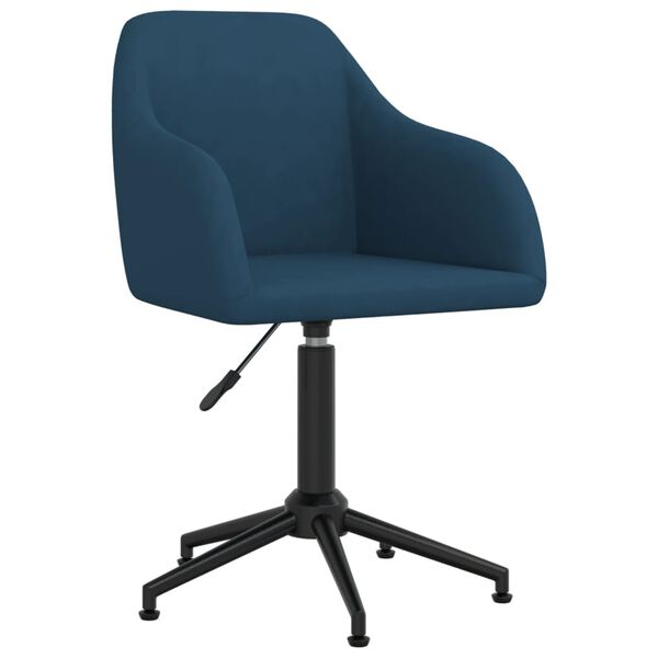 vidaXL Eetkamerstoelen draaibaar 2 st fluweel blauw