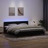 vidaXL Boxspring met matras en LED fluweel zwart 180x210 cm
