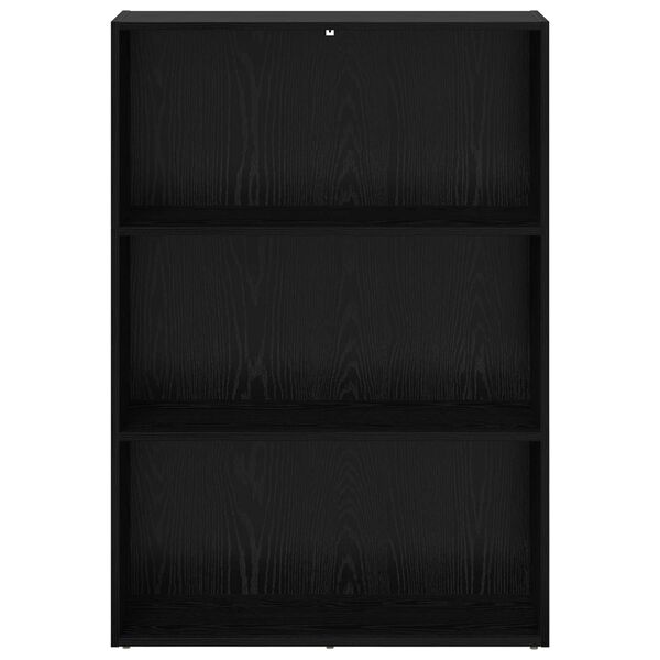 vidaXL Boekenkast Zwart Eiken 60 x 30 x 76.5 cm Bewerkt hout