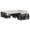 vidaXL Tuinbankenset 13 st Zwart en Cream Wit poly rattan
