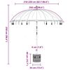 vidaXL Balinese parasol met basis Geel 215 x 215 x 260 cm