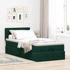 vidaXL Ottoman bed met matras 100x200 cm fluweel donkergroen