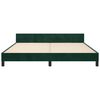 vidaXL Bedframe zonder matras 160x200 cm fluweel donkergroen