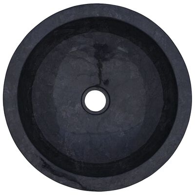 vidaXL Wastafelkast met zwart marmeren wastafels massief teakhout